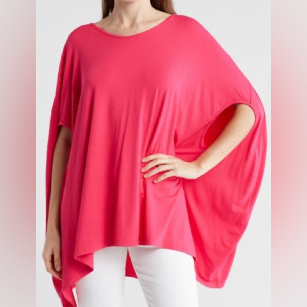 PATRIZIA LUCA OVERSIZED TUNIC TOP PINK OS NWT